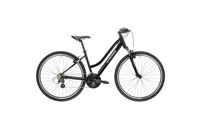 Naisten hybridipyörä Kross Evado 2.0 Lady Black/Mint 28