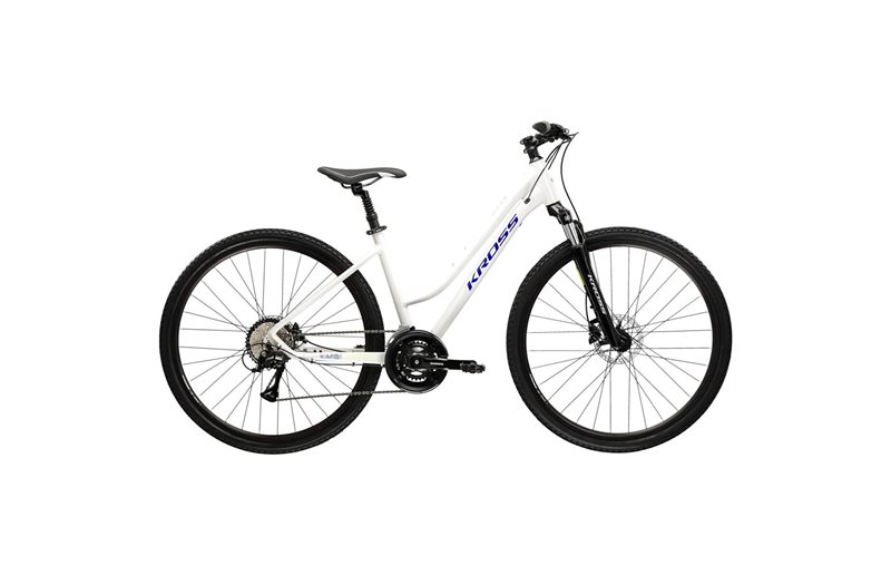 Naisten hybridipyörä Kross Evado 4.0 Lady Grey/Navy Blue