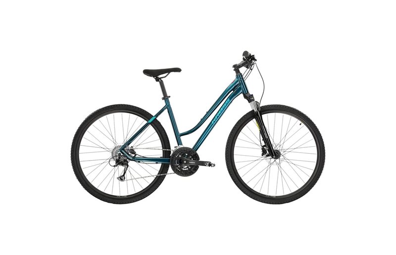 Naisten hybridipyörä Kross Evado 5.0 Lady Turquise/Green 28
