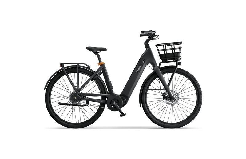 Naisten sähköpyörä Ecoride Ambassador 4 Mid Levyjarru Musta