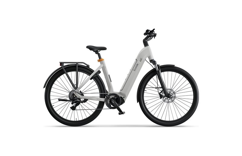 Naisten sähköpyörä Ecoride Tripper 4 Mid Low Valkoinen