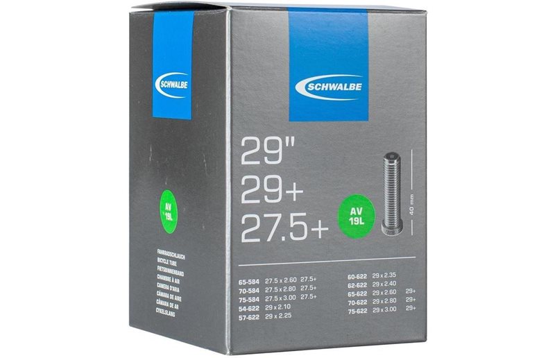 Sykkelslange Schwalbe AV19L 27.5-29x2.6-3.0 (65/75x584/622) Schrader 40mm