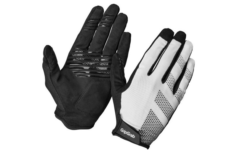 Pyöräilyhanskat GripGrab RIDE Lite Padded Full Finger Summer Gloves White