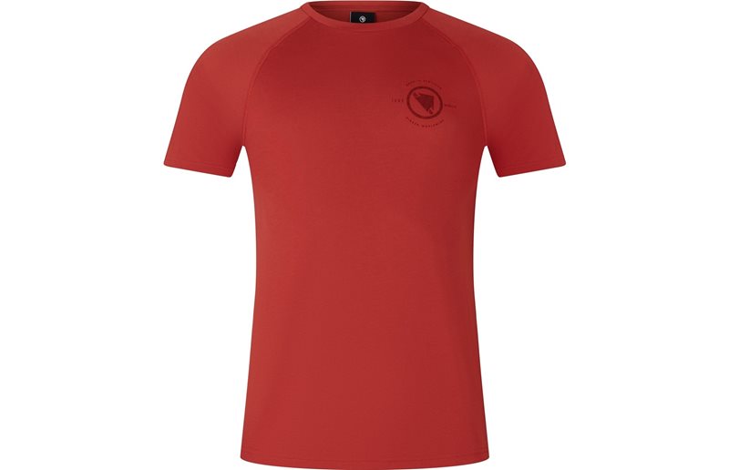 Cykeltröja Endura Loop S/S Tech Tee Brick Red