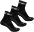 Cykelstrumpor GripGrab Merino Regular Cut Socks 3-Pack Black