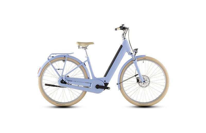 Elcykel Dam Cube Aruba Hybrid 600 Blueblossom/Creme