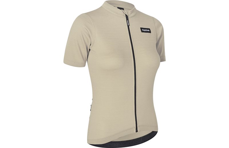 Cykeltröja GripGrab W's EXPLR Merinotech Short Sleeve Jersey Beige