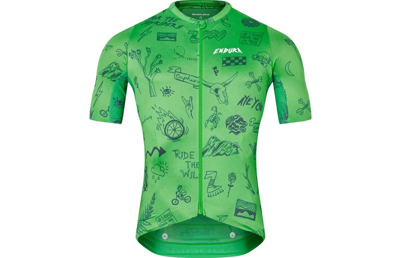 Cykeltröja Endura Pro SL S/S Print Emerald