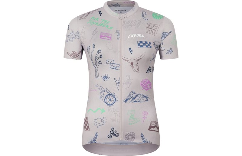 Cykeltröja Endura Women's Pro SL S/S Print Titanium