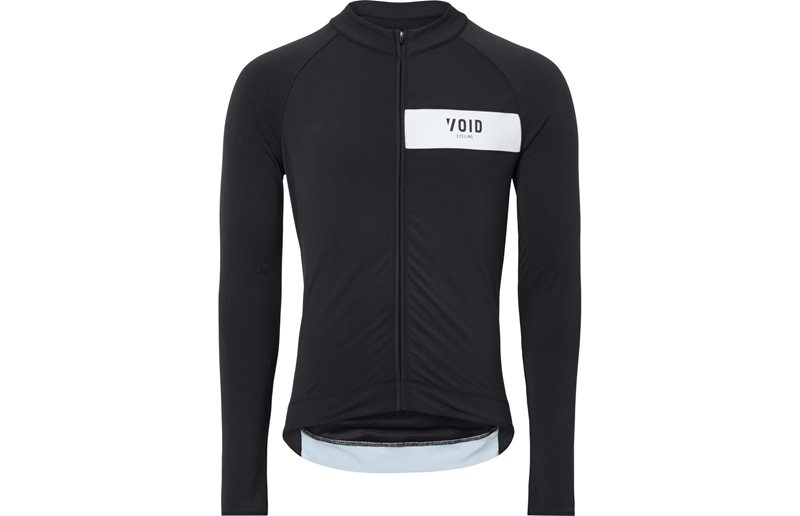 Pyöräilypaita Void Core LS Powerstretch Jersey Miesten Pitkähihainen Musta