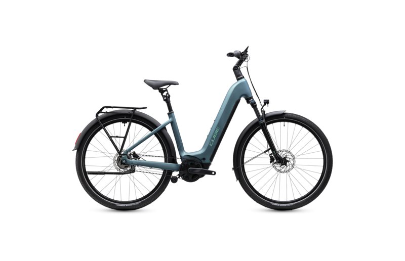 Elsykkel Cube Touring Hybrid Deluxe SLX 800 Low Greengranit/Green