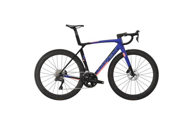 Racercykel allround Trek Madone SL 7 Gen 8 Matte Cobalt/Trek Black/Living Coral