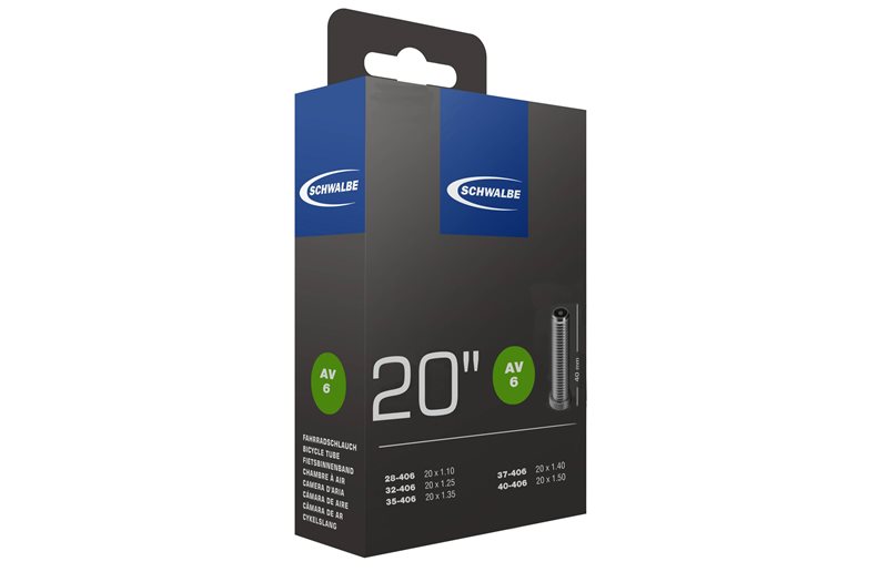 Sisärengas Schwalbe AV 6 Standard 20" 28/40-406 AV Schrader/Autoventtiili 40mm