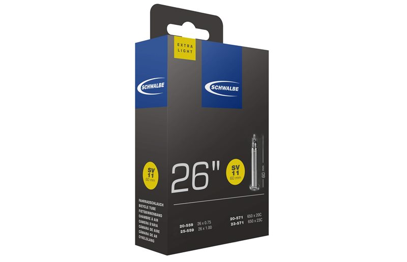 Schwalbe Sykkelslange Sv 11 Ekstra Lett 20/25-559/571 Racerventil 60 mm
