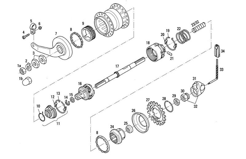 Sram Coaster Bremsarm med Kon for T3