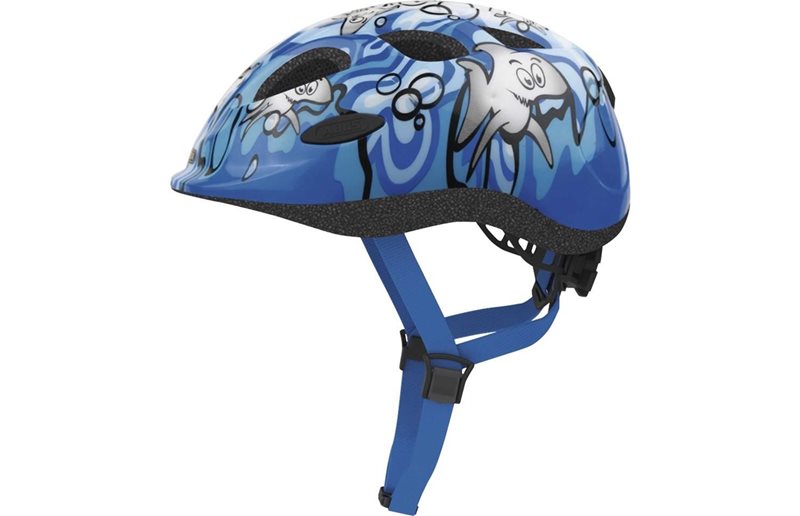 Abus Cykelhjälm Smiley 2.0 Grönt Spänne Blue Sharky
