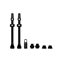 Tubeless venttiilisarja Muc-Off Tubeless Valve Kit V2 Universal Musta