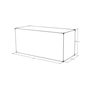 Helglasakvarium - 110x45x50 cm - 248 liter