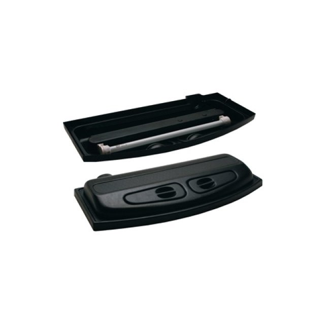 Akvarielock - Svart - Välvd - T8-lysrör - 50x30 cm