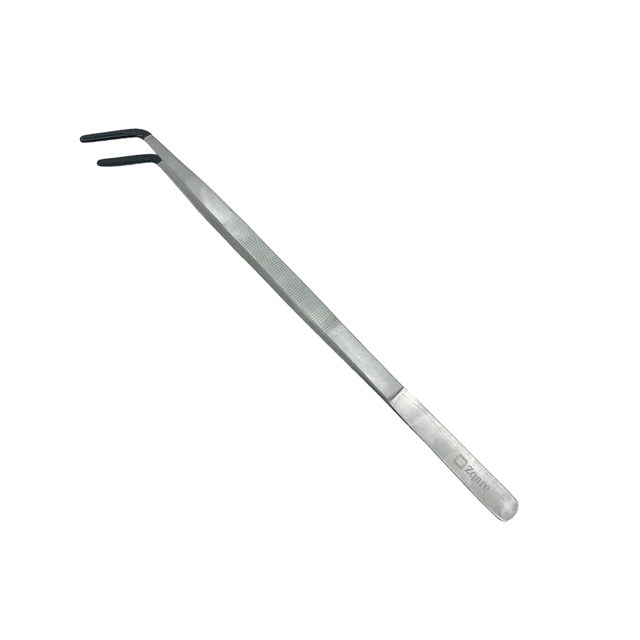 Zqare Gummerad pincett 25 cm - Vinklad & rostfri