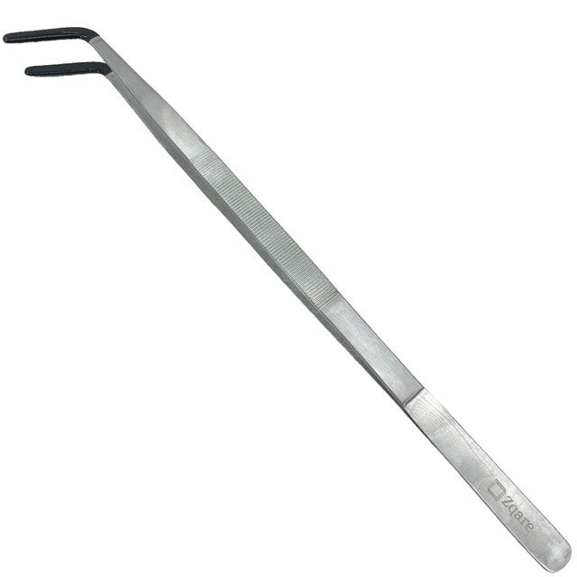 Zqare Gummerad pincett 61 cm - Vinklad & rostfri