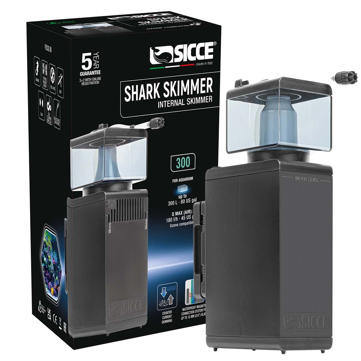 Sicce Shark Skimmer 300 |Skummare Akvarie | - CyberZoo
