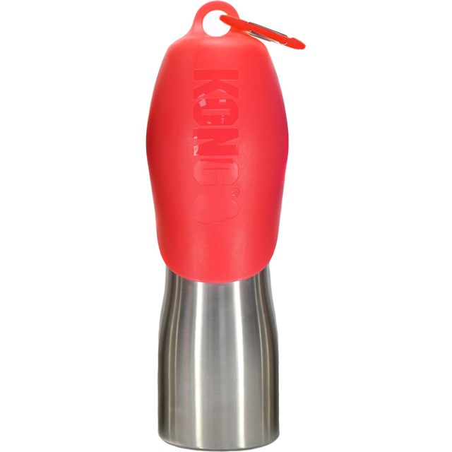 Kong Rostfri Vattenflaska för Hund - Röd - 740 ml - CyberZoo