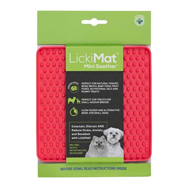 Hundskål Lickimat Mini Soother - Röd - 15x15 cm