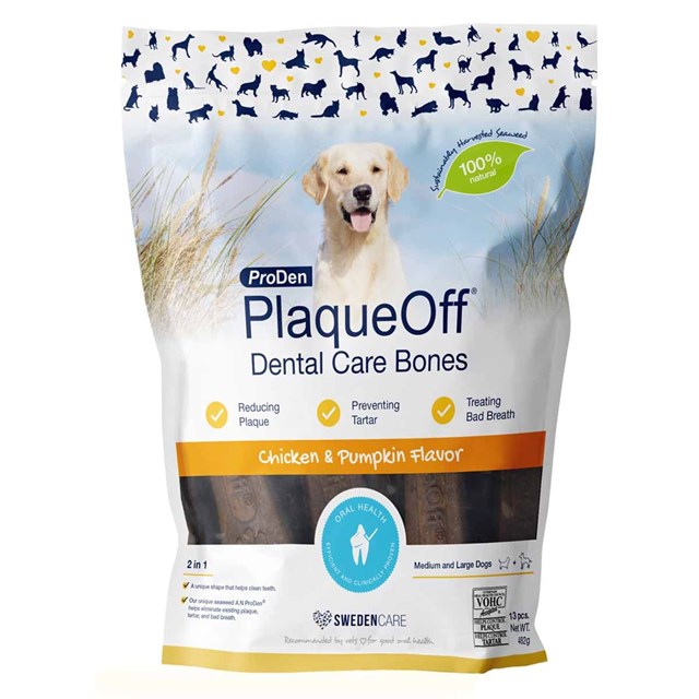 PlaqueOff Dental Care Bones - Chicken & pumpkin - 13 st