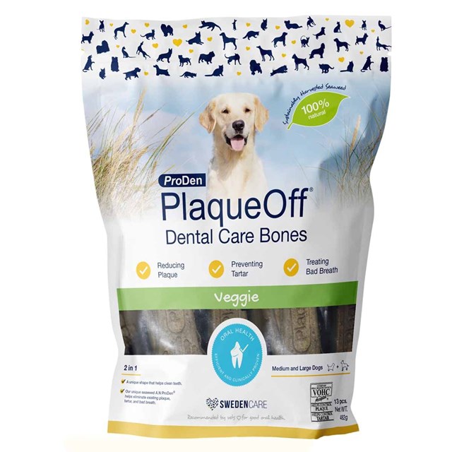 PlaqueOff Dental Care Bones Veggie - 13 st