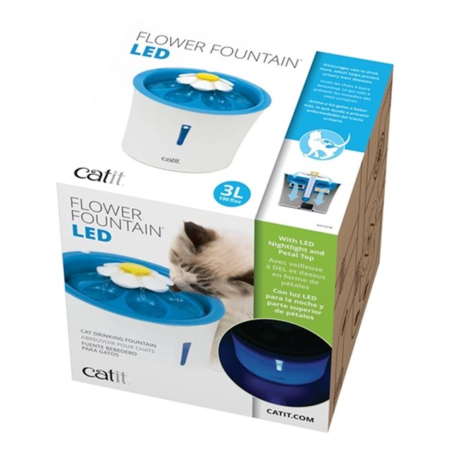 Catit Flower LED - Vattenfontän - 3 liter