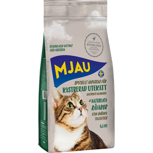 Mjau Kastrerad Utekatt - Torrfoder - 7,5 kg