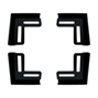 Täckglashållare hörn - 4 mm - 4-pack