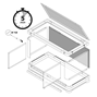 Exo Terra Vista 90 Terrarium - Flat-pack - 90x45x45 cm