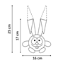 Flamingo Toy Cheery Rabbit - 25x16 cm