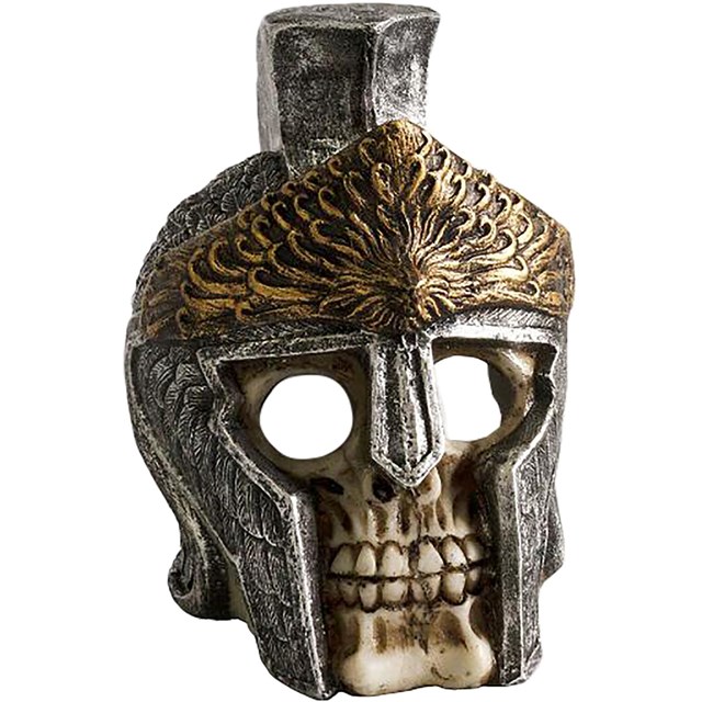 Akvariedekoration Skull With Roman Helmet - 15,5 cm