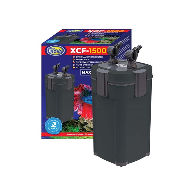 Aqua Nova XCF-1500 - Ytterfilter - 1500 l/h - 9W UVC