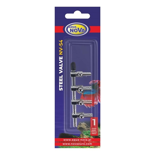 Aqua Nova Förgrening i metall - 4/6 mm - 4-väg