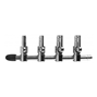Aqua Nova Förgrening i metall - 4/6 mm - 4-väg