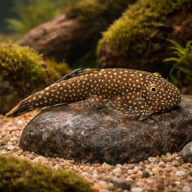 Prickig borneo-pleco/grönling - Gastromyzon scitulus