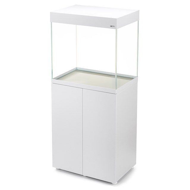 Aquael Opti Set 130 liter - Vitt möbelakvarium