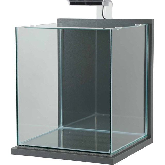 Nanoakvarium - Antracitgrå - 30x30x35 cm - 31 liter