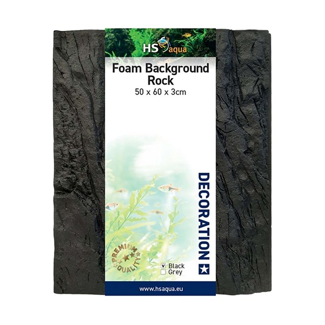HS Aqua Foam Background Stone - Svart - 50x60x3 cm