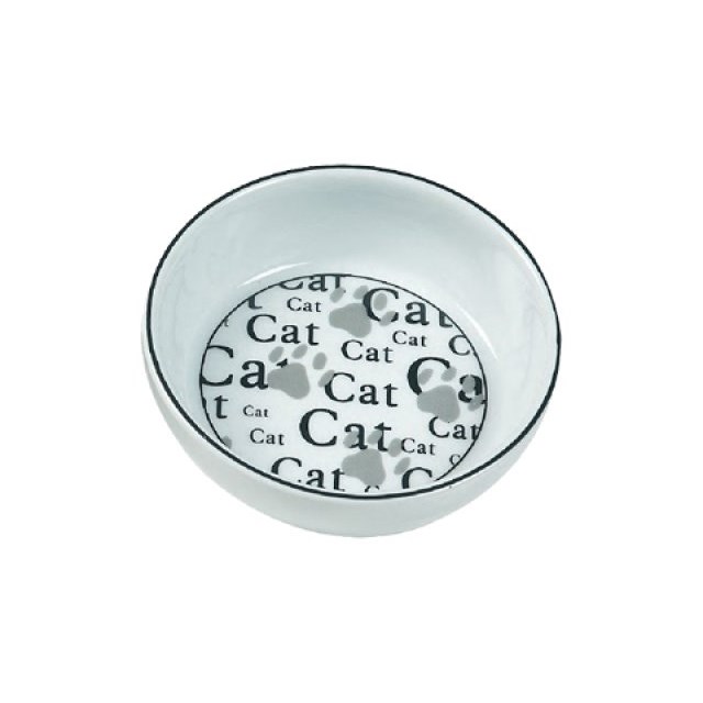 Keramikskål - Katt & Tass - ca. 400 ml