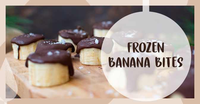 Recept på frozen banana bites