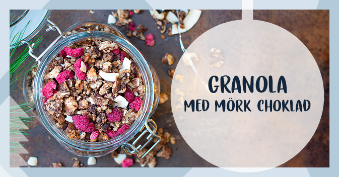 Recept på granola med mörk choklad