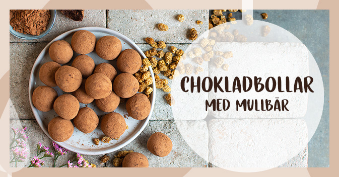 Recept på chokladbollar med mullbär