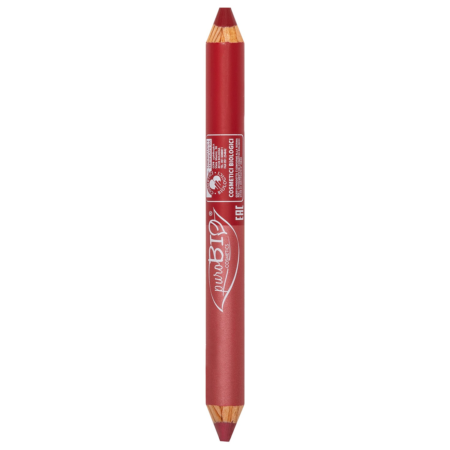 Purobio Cosmetics Duo Lipstick Pencil - Coral Pink -8815