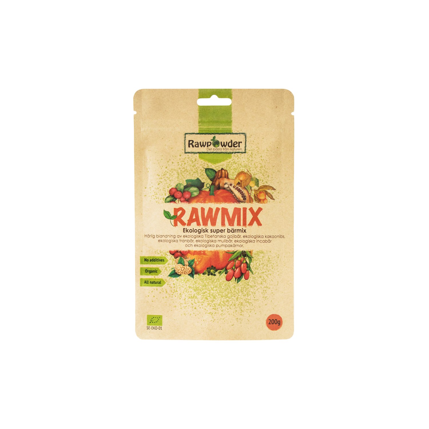 Rawpowder Ekologisk Superbärmix RAW, 200 g