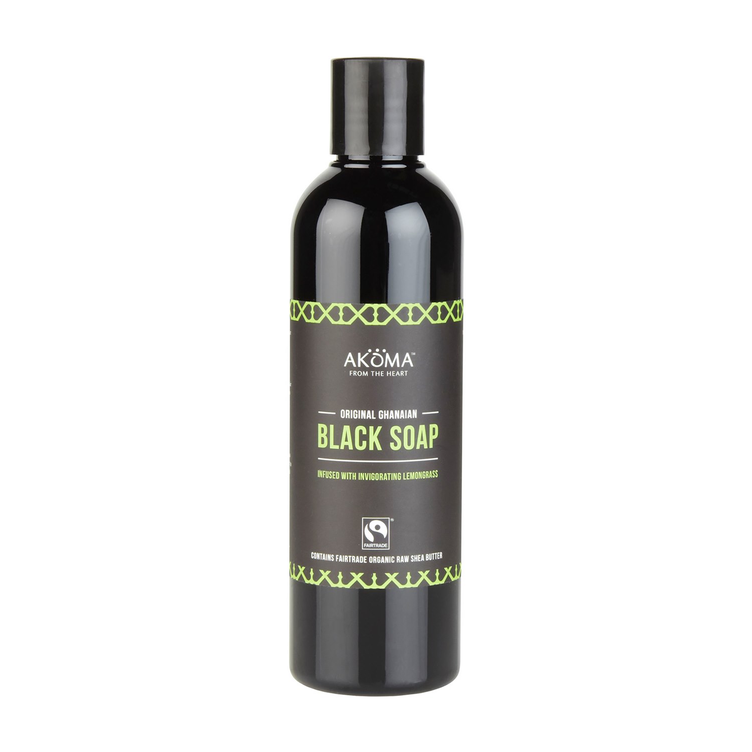 Akoma Liquid Black Soap Lemongrass with Organic Raw Shea Butter